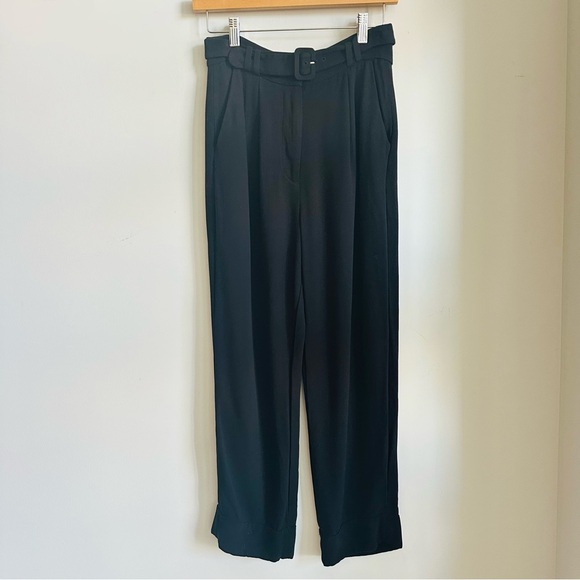 & Other Stories Classic Belted Straight Leg Trousers 6 Small - Picture 2 of 6